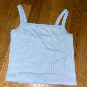Blue crop tank top
